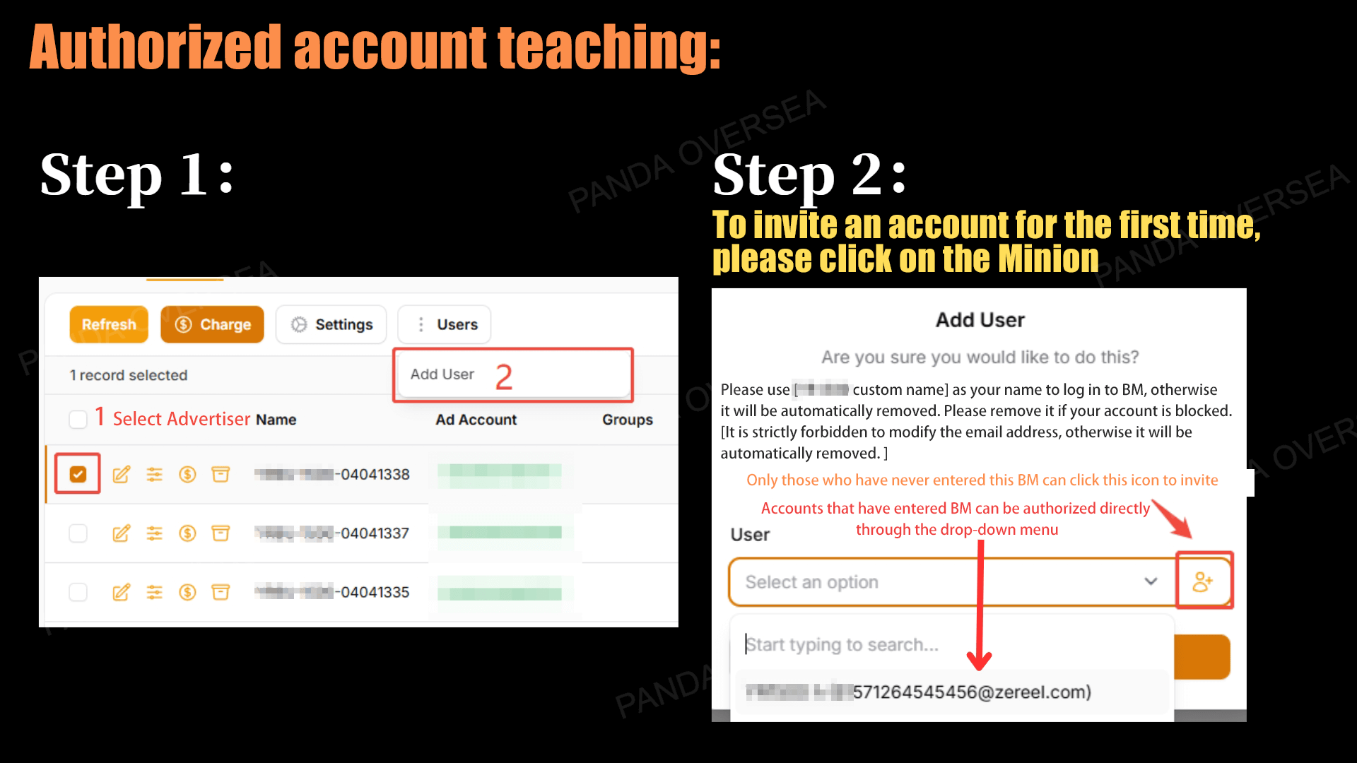 Authorization account tutorial